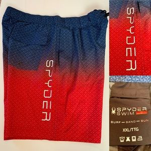 Men’s Spyder Swim Trunks Size 2 XL / XXL / TTG Swim Shorts NWOT